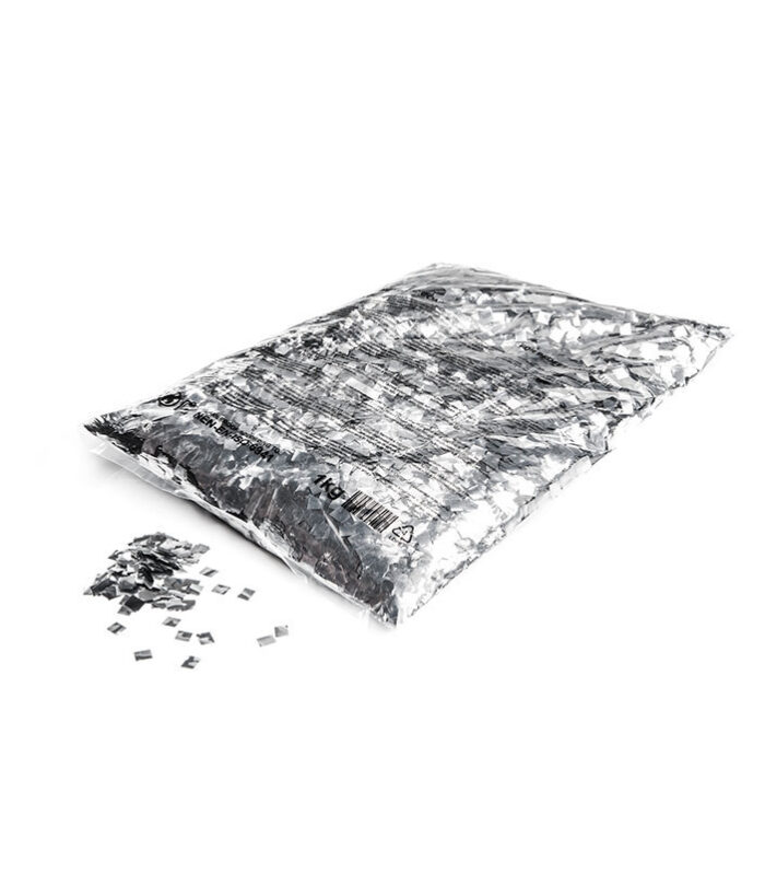 TCM FX - Metallic Konfetti Raindrops 6x6mm - Silver - 1 kg